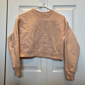 Girlfriend Collective Cropped Sweatshirt, XS, Peachy/Nude